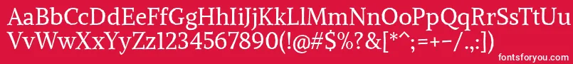 AlikeangularRegular Font – White Fonts on Red Background