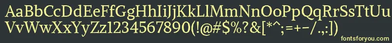 AlikeangularRegular Font – Yellow Fonts on Black Background