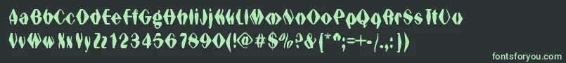 Hexadonald Font – Green Fonts on Black Background