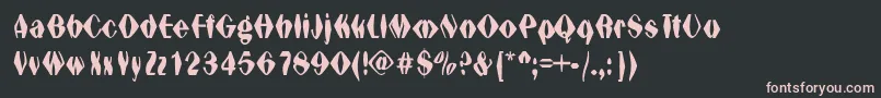 Hexadonald Font – Pink Fonts on Black Background