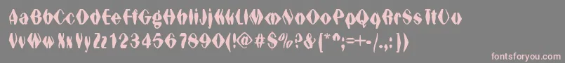 Hexadonald Font – Pink Fonts on Gray Background