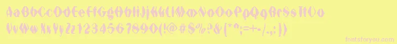 Fonte Hexadonald – fontes rosa em um fundo amarelo