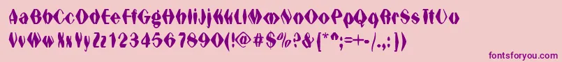 Hexadonald Font – Purple Fonts on Pink Background