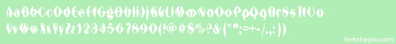 Hexadonald Font – White Fonts on Green Background