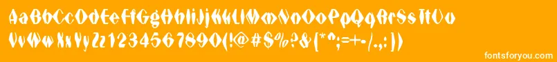 Hexadonald Font – White Fonts on Orange Background