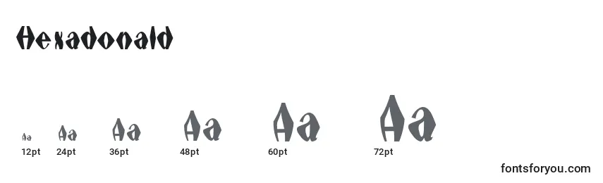 Hexadonald Font Sizes