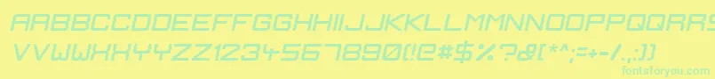 IgnisEtGlaciesSharpItalic Font – Green Fonts on Yellow Background