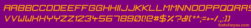 IgnisEtGlaciesSharpItalic Font – Orange Fonts on Purple Background