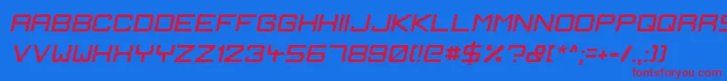 IgnisEtGlaciesSharpItalic Font – Red Fonts on Blue Background