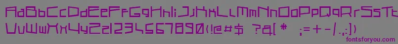 Cubicsub Font – Purple Fonts on Gray Background