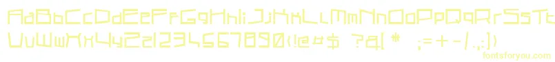 Шрифт Cubicsub – жёлтые шрифты