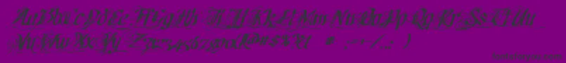 Cretinogaunt-Schriftart – Schwarze Schriften auf violettem Hintergrund