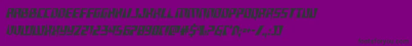 Xracercond-Schriftart – Schwarze Schriften auf violettem Hintergrund