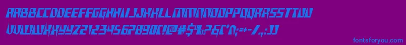 Xracercond Font – Blue Fonts on Purple Background