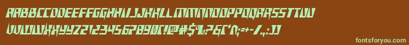 Шрифт Xracercond – зелёные шрифты на коричневом фоне
