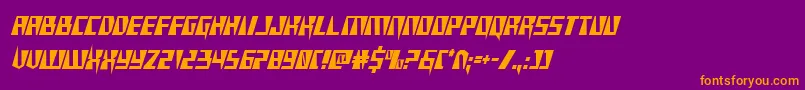 Xracercond Font – Orange Fonts on Purple Background