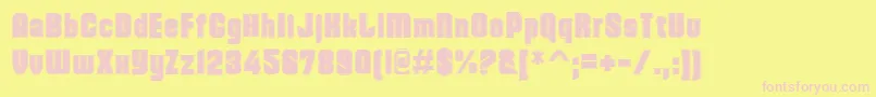 DohrmaInline Font – Pink Fonts on Yellow Background