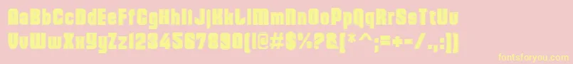 DohrmaInline Font – Yellow Fonts on Pink Background