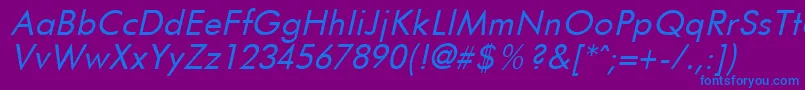 FuturistItalic Font – Blue Fonts on Purple Background