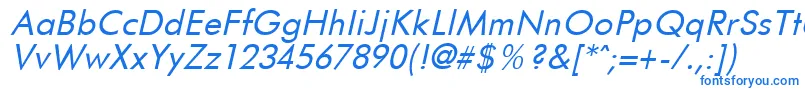 Lisätietoja FuturistItalic-fontista FuturistItalic-fontti – siniset fontit valkoisella taustalla