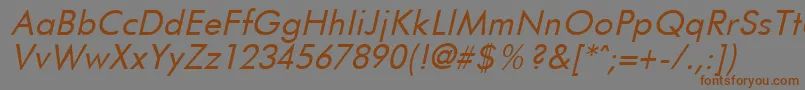 FuturistItalic Font – Brown Fonts on Gray Background