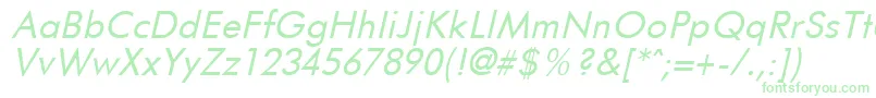 FuturistItalic Font – Green Fonts on White Background