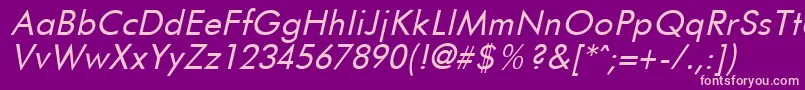 FuturistItalic Font – Pink Fonts on Purple Background