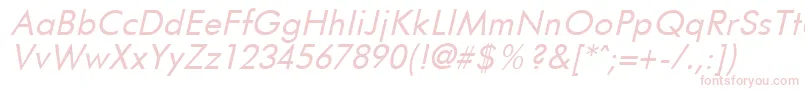 FuturistItalic Font – Pink Fonts on White Background