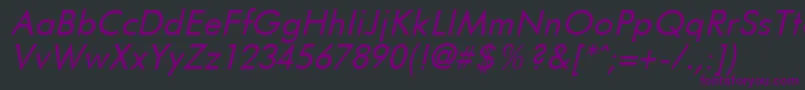 FuturistItalic Font – Purple Fonts on Black Background