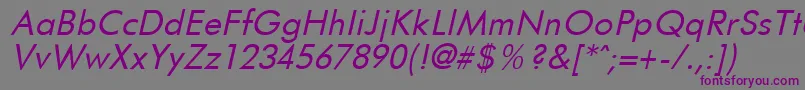FuturistItalic Font – Purple Fonts on Gray Background