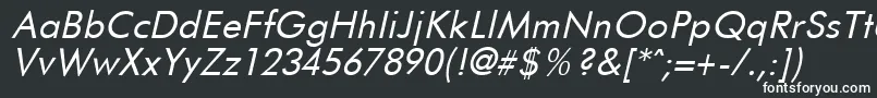 FuturistItalic Font – White Fonts on Black Background