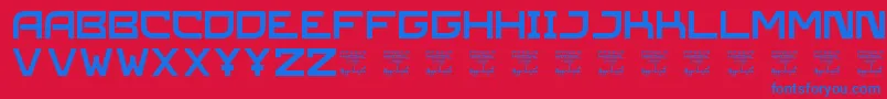 SlPanzerkardinal Font – Blue Fonts on Red Background