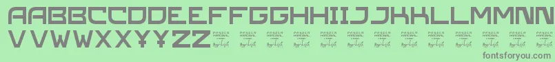 SlPanzerkardinal Font – Gray Fonts on Green Background