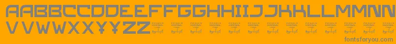 SlPanzerkardinal-Schriftart – Graue Schriften auf orangefarbenem Hintergrund