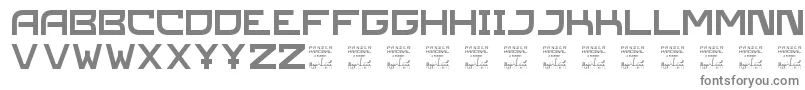 SlPanzerkardinal Font – Gray Fonts on White Background