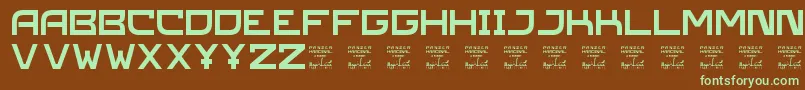 SlPanzerkardinal Font – Green Fonts on Brown Background