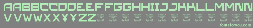 SlPanzerkardinal Font – Green Fonts on Gray Background