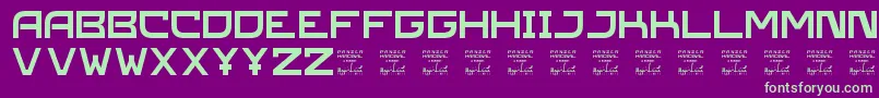 SlPanzerkardinal Font – Green Fonts on Purple Background