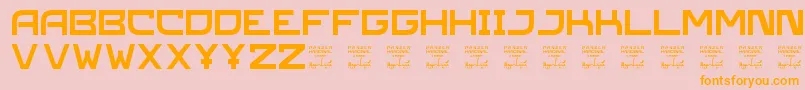 SlPanzerkardinal Font – Orange Fonts on Pink Background