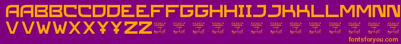 SlPanzerkardinal Font – Orange Fonts on Purple Background