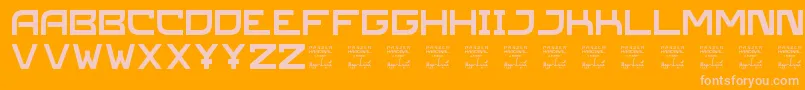 SlPanzerkardinal Font – Pink Fonts on Orange Background