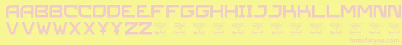 SlPanzerkardinal Font – Pink Fonts on Yellow Background