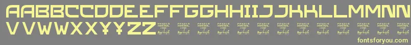 SlPanzerkardinal-fontti – keltaiset fontit harmaalla taustalla
