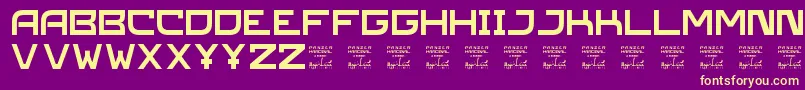 SlPanzerkardinal Font – Yellow Fonts on Purple Background