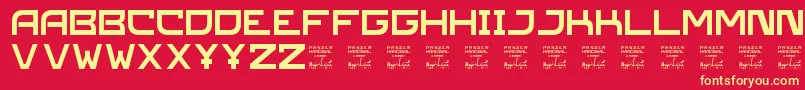 SlPanzerkardinal Font – Yellow Fonts on Red Background