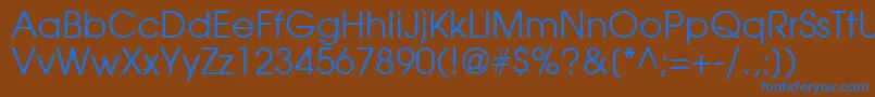 ModerneRegular Font – Blue Fonts on Brown Background