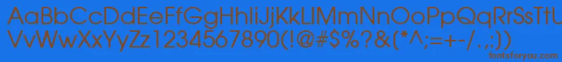 ModerneRegular Font – Brown Fonts on Blue Background
