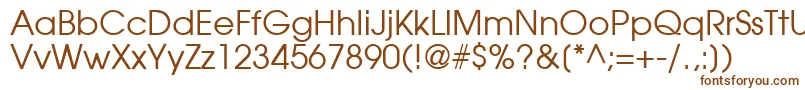 Шрифт ModerneRegular – коричневые шрифты на белом фоне