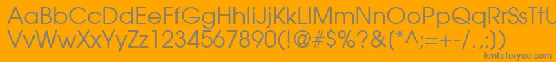 ModerneRegular Font – Gray Fonts on Orange Background