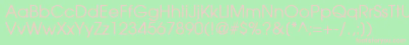 ModerneRegular Font – Pink Fonts on Green Background